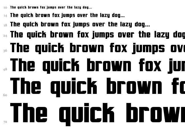 Virtucorp font waterfall